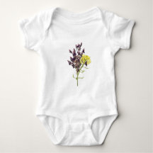 Lavendel & Gelbe Wildblume Botanisches Design