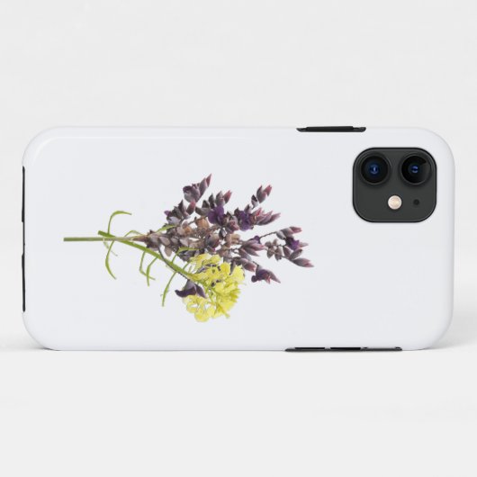 Lavendel & Gelbe Wildblume Botanisches Design Case-Mate iPhone Hülle (Rückseite (Horizontal))