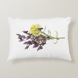 Lavendel & Gelbe Wildblume Botanisches Design Dekokissen