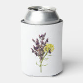 Lavendel & Gelbe Wildblume Botanisches Design Dosenkühler (Kanne Vorderseite)