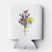 Lavendel & Gelbe Wildblume Botanisches Design Dosenkühler (Rückseite)