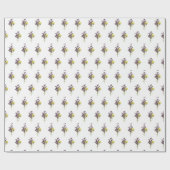 Lavendel & Gelbe Wildblume Botanisches Design Geschenkpapier (Flach)