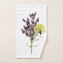 Lavendel & Gelbe Wildblume Botanisches Design