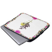 Lavendel & Gelbe Wildblume Botanisches Design Laptopschutzhülle (Vorne Knopf)