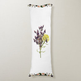 Lavendel & Gelbe Wildblume Botanisches Design Seitenschläferkissen