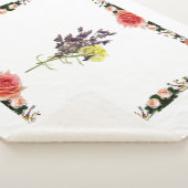 Lavendel & Gelbe Wildblume Botanisches Design Sherpadecke (3/4)