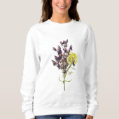 Lavendel & Gelbe Wildblume Botanisches Design Sweatshirt (Vorderseite)