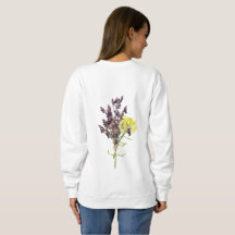 Lavendel & Gelbe Wildblume Botanisches Design