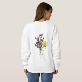Lavendel & Gelbe Wildblume Botanisches Design Sweatshirt