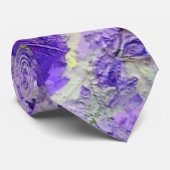 Lavendel Gelbfarbene Wasserfarbenflora Krawatte (Gerollt)