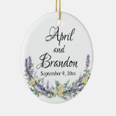 Lavendel, Gelbrosen und Eukalyptus Keramik Ornament (Rechts)