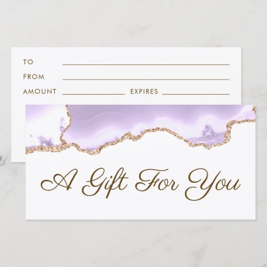 Lavendel-Geschenkgutschein lila (Vorne/Hinten)