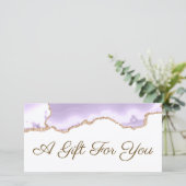 Lavendel-Geschenkgutschein lila (Stehend Vorderseite)