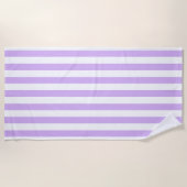 Lavendel gestreift strandtuch (Vorderseite)