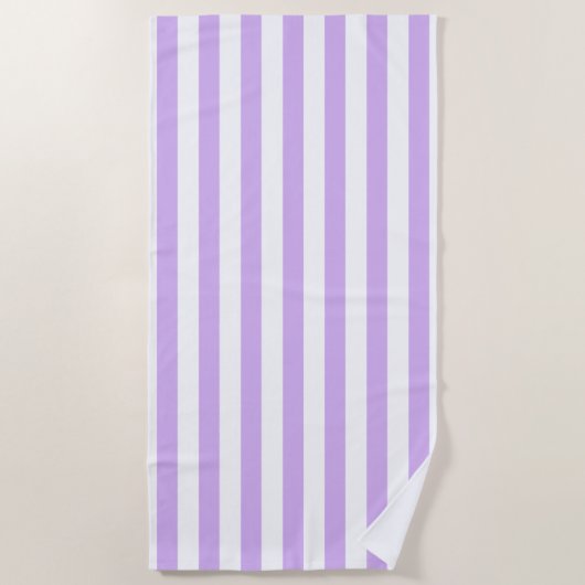 Lavendel gestreift strandtuch (Vorderseite)