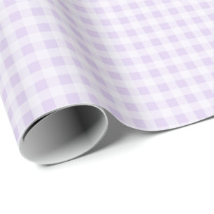 Lavendel-Gingham-Geschenkpapier Geschenkpapier