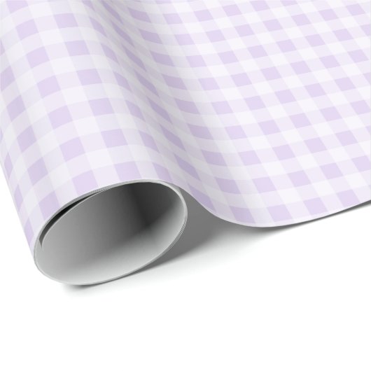 Lavendel-Gingham-Geschenkpapier Geschenkpapier (Rolleneckpunkt)