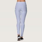 Lavendel Gingham Kariertes Muster Leggings (Rückseite)