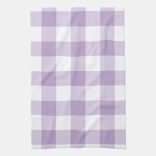 Lavendel Gingham Pattern Geschirrtuch (Vertikal)