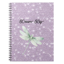 Lavendel Glitter Pistazien Minze Libelle Traum Notizblock