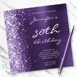 Lavendel Glitzer Dark Violet Foil 30. Geburtstag Einladung<br><div class="desc">Erstellen Sie Ihre individuellen Geburtstagseinladungen zum glamourösen 30. Geburtstag. Auf dem verlassen ist eine dunkelviolette lila Ober-Folie. Auf der rechten Seite befindet sich eine Band aus Imitaten blasser Lavendel lila Glitzer mit funkelnden digitalen Kunstgrafiken. Alle luxuriösen Funkeln und Glanz werden mit gedruckter digitaler Grafik geschaffen. Luxuriöse, helle und lila Farben...</div>