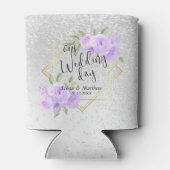 Lavendel Glitzer Dosenkühler (Rückseite)