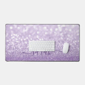 Lavendel Glitzer Personalisiert Schreibtischunterlage (Tastatur & Maus)
