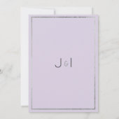 Lavendel Glitzer Wildblumen Save the Date blühend Einladung (Rückseite)