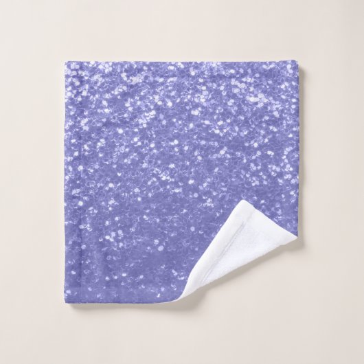 Lavendel Glitzern Glitzer Badhandtuch Set (Waschlappen)