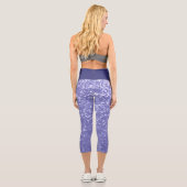 Lavendel Glitzern Glitzer Capri Leggings (Rückseite)