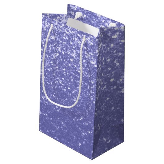 Lavendel Glitzern Glitzer Kleine Geschenktüte (Rückseite Schrägansicht)