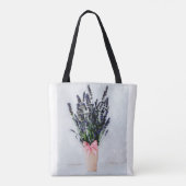 Lavendel-Glück-Bouquet-Tragetasche Tasche (Rückseite)