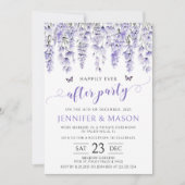 Lavendel glücklich immer nach der Party Einladung (Vorderseite)