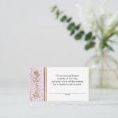 Lavendel, Gold Confetti Diaper Raffle Karten (Stehend Vorderseite)
