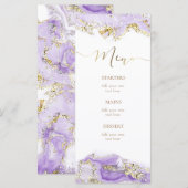 Lavendel Gold Menü Menükarte (Vorne/Hinten)