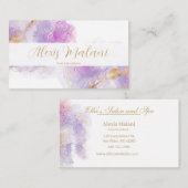 Lavendel/Gold-Visitenkarte Visitenkarte (Vorne/Hinten)