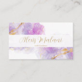 Lavendel/Gold-Visitenkarte Visitenkarte (Vorderseite)