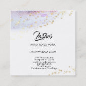 *~* Lavendel-Goldabstrakte Quadratische Visitenkarte (Rückseite)