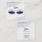 *~* Lavendel-Goldabstrakte Quadratische Visitenkarte (Vorne/Hinten)