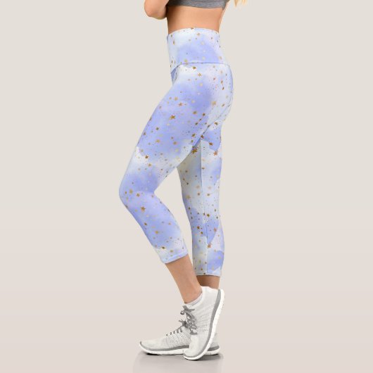 Lavendel Golden Star Capri Leggings (Links)