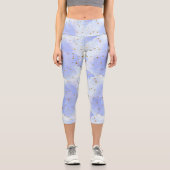 Lavendel Golden Star Capri Leggings (Vorderseite)