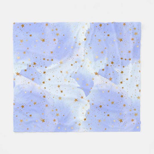 Lavendel Golden Star Fleecedecke (Vorderseite (Horizontal))