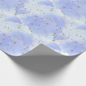 Lavendel Golden Star Geschenkpapier (Ecke)