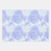 Lavendel Golden Star Geschenkpapier Set (Vorderseite 2)