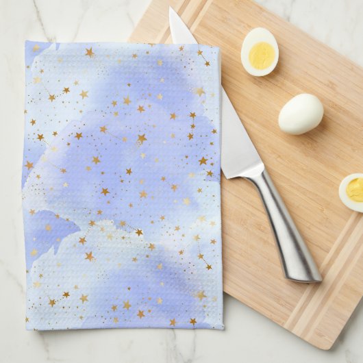 Lavendel Golden Star Geschirrtuch (Viertel Falte)