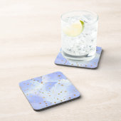 Lavendel Golden Star Getränkeuntersetzer (Rechte Seite)