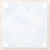 Lavendel Golden Star Glasuntersetzer (Rückseite)