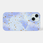 Lavendel Golden Star iPhone 15 Hülle (Rückseite (Horizontal))