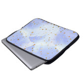 Lavendel Golden Star Laptopschutzhülle (Vorne Knopf)