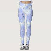 Lavendel Golden Star Leggings (Vorderseite)